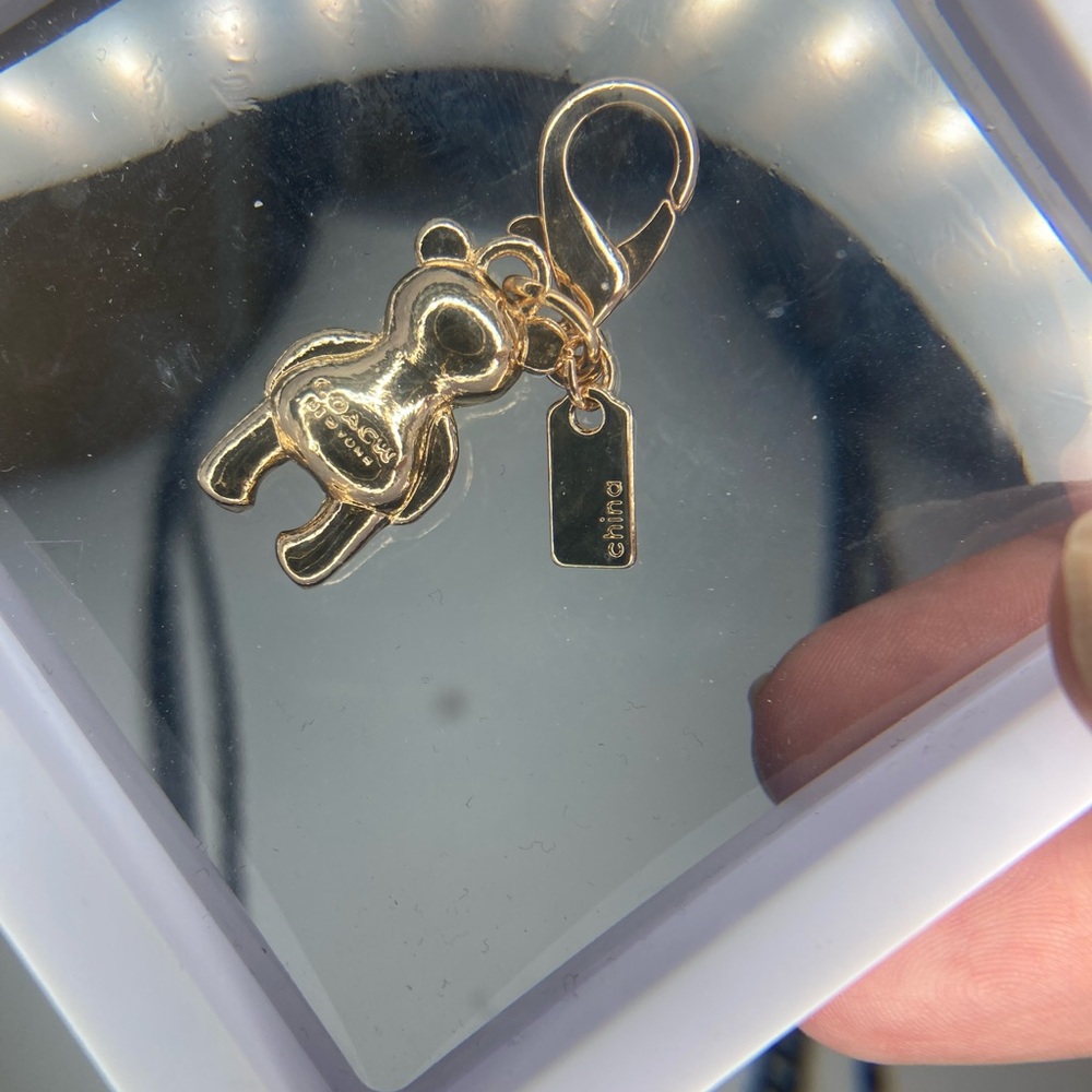 Coach Gold Bear Charm with Tag - Picture 4 of 5